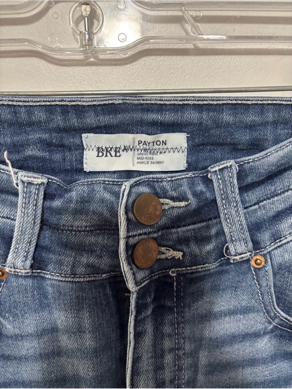 BKE Payton Mid-Rise Ankle Skinny Jeans Size 29 Distressed - Picture 4 of 4